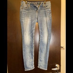 Silver jeans 29in womens faded some distressing boyfriend 29x31